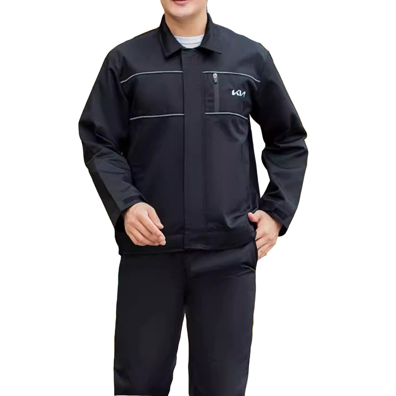 新款起亚工作服长袖春秋套装男4S店冬双层加里加厚工装车间汽修服 - 图3