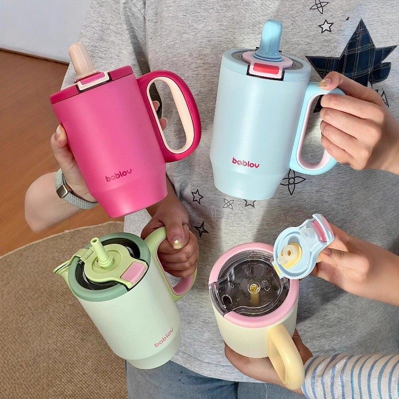 花伴森bablov小幸运双饮316不锈钢把手杯-吸管保温杯女生颜值大容,淘宝优惠券,粉丝福利购,淘宝优惠卷