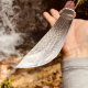 Clamp steel knife Damascus steel knife watermelon cutting fruit knife kitchen knife outdoor knife camping road knife handmade knife