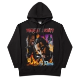 Рули Хипхоп Трэвис Скотт Винтаж Прест -Хип -Хип -Хип -Хуп Свитер с капюшоном в зимних рукавах