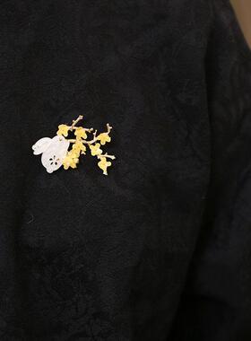 国风桂花兔子胸针旗袍马面裙装饰