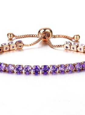 Shiny Crystal Bracelet Women's Gold Full Diamond Jewelry