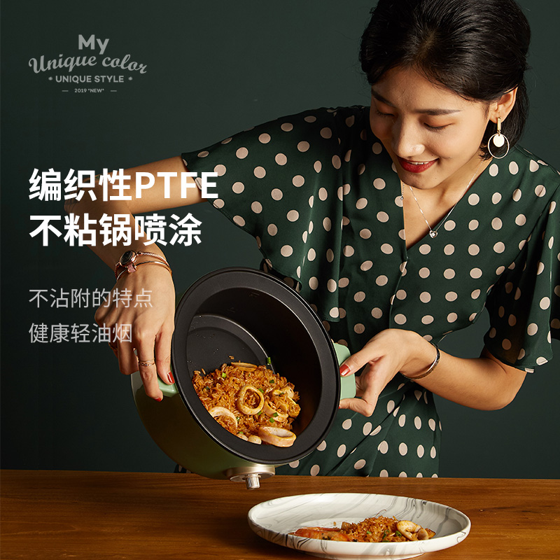 小南瓜电器旗舰店小南瓜电煮锅家用多功能小型宿舍学生小电锅一体电炒锅电热火锅2