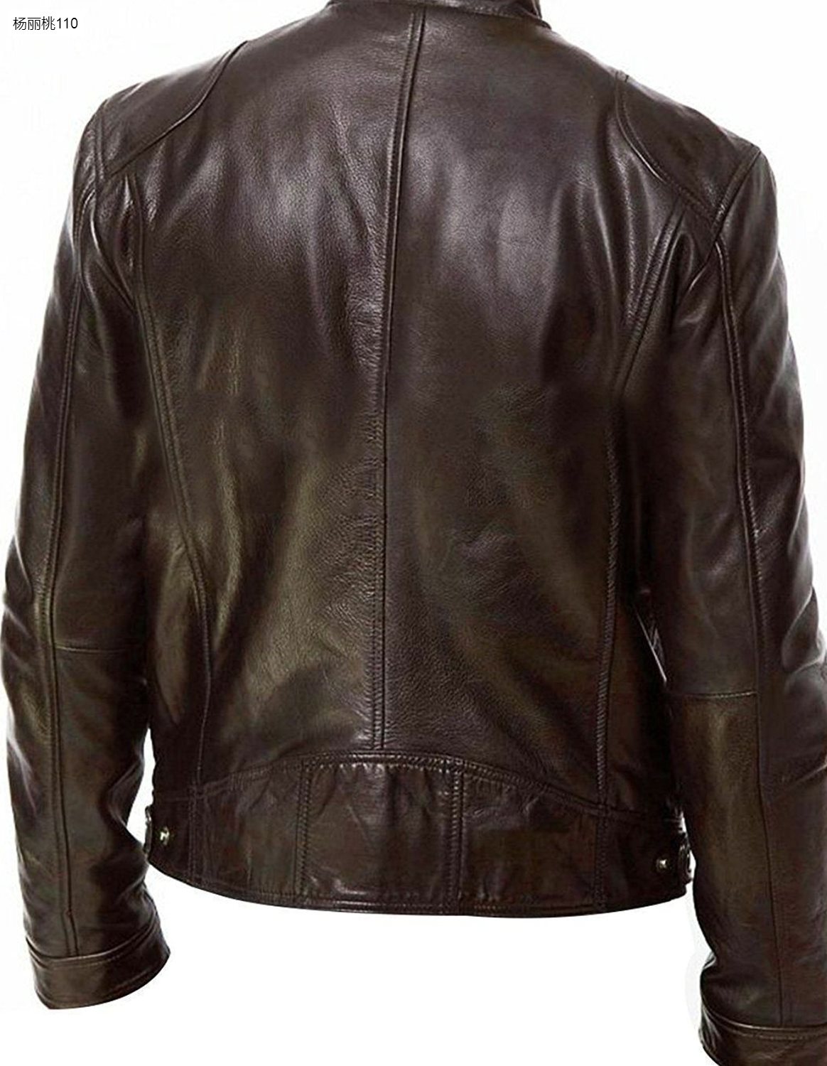 Men Leather Jacket Bomber Motorcycle Biker Jackets男PU皮衣-图3