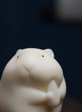 象牙果鼠来宝手办萌可爱仓鼠老鼠动物植物象牙手把件桌面送财摆件