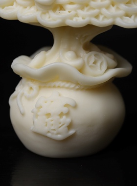 菩提果元宝聚宝盆摆件聚财开业送礼办公客厅桌面装饰迷你摆件创意