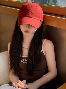 鸭舌帽出游韩版男女春夏弯檐