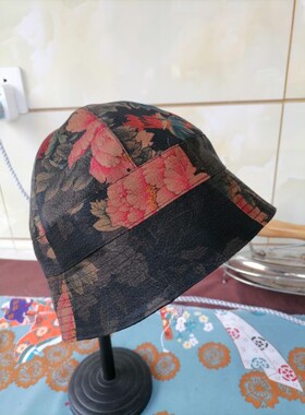 清仓手工真丝香云纱女士渔夫帽