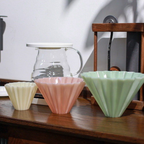 素止 大号国产ORIGAMI手冲咖啡塑料折纸滤杯 表面磨砂处理AB树脂 - 图1