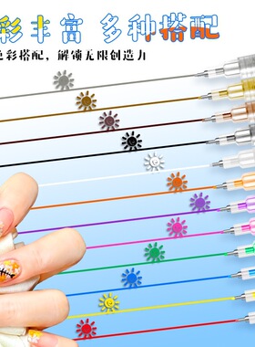 DIY彩绘美甲笔套装甲片拉线描甲点花指甲丙烯颜料勾线笔甲油胶笔