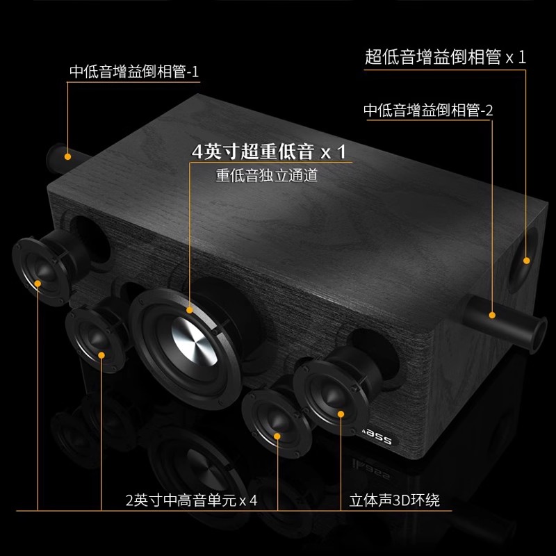 other A10ibass max 2代炭纤维喇叭车载音响低音炮手机电脑电视音 - 图1