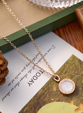 12.18高品质 品牌/板材/贝母/钛钢厚镀真金 高级感项链