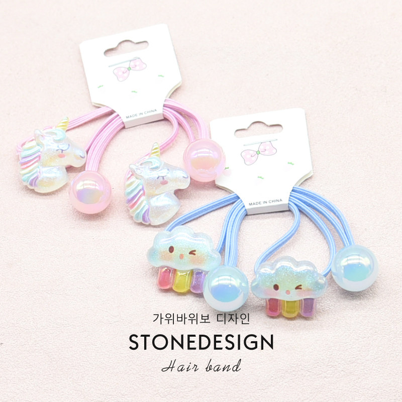 儿童炫彩独角兽头绳女童发圈小女孩扎辫子不伤发卡通皮筋发绳发饰,淘宝优惠券,粉丝福利购,淘宝优惠卷