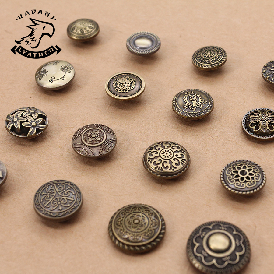 皮匠老王  633型复古风四合扣 手工DIY皮革按扣复古扣子 - 图1