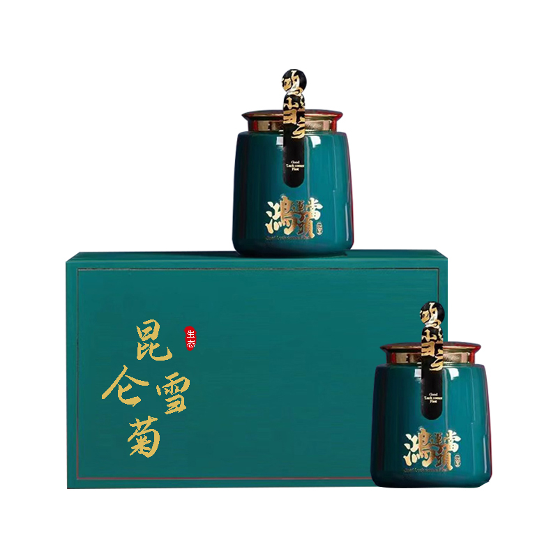 奢华新疆昆仑雪菊礼盒装高原严选雪菊花非平原血菊80克*2