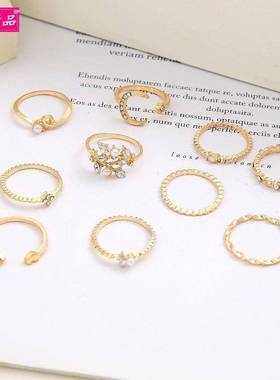 girl Knuckle ring sets rings women戒指мода кольцо