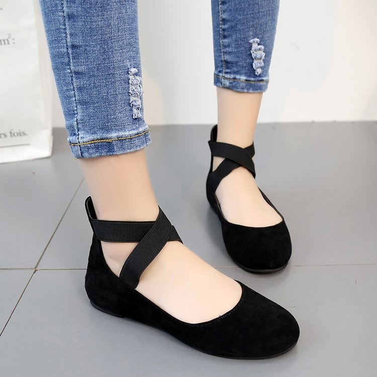 Retro shoes flat with single shoes straps women's shoes女鞋 - 图0