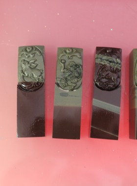 宁夏贺兰石印章方形天然石材生肖