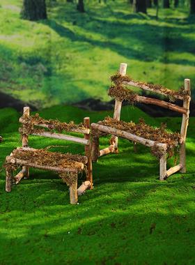 天然白桦木小椅子摆件