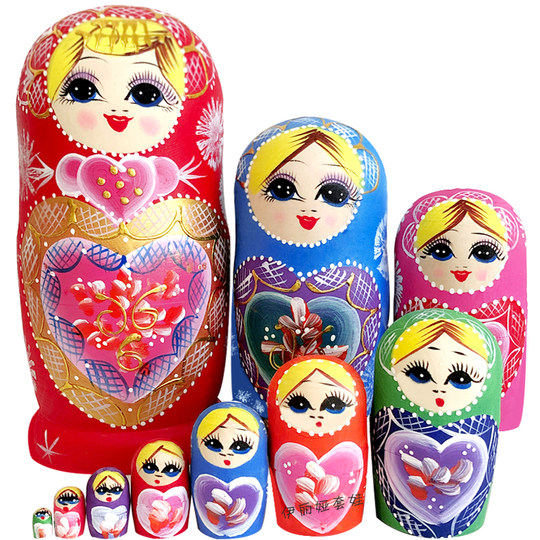 Russian matryoshka doll 10-layer cute handicraft for children