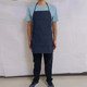 Welded denim apron lengthened men's and women's factory extra-long canvas wear-resistant ultra-short long-sleeved reverse-wearing smock coat