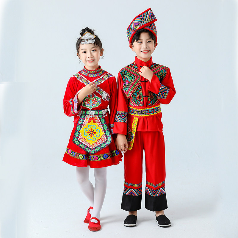 56个少数民族服装儿童苗族瑶演出服 纳澜彩民族服装/舞台装