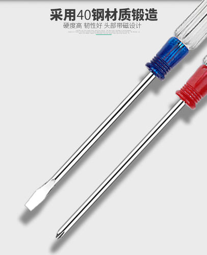 水晶透明小螺丝刀 迷你起子改锥3寸刀柄两用2MM3MM十字螺丝起包邮 - 图1