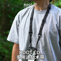 Japan ROOT CO Original Multi-functional Tactical Belt New Versatile Hanging Neck Shoulder Strap Outdoor Equipped bag Belt