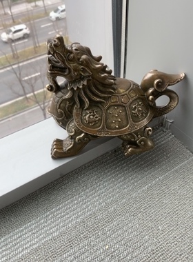 仿古中式摆件镇宅铜龙龟四兽青龙白虎朱雀玄武路冲壁刀招财阳台反