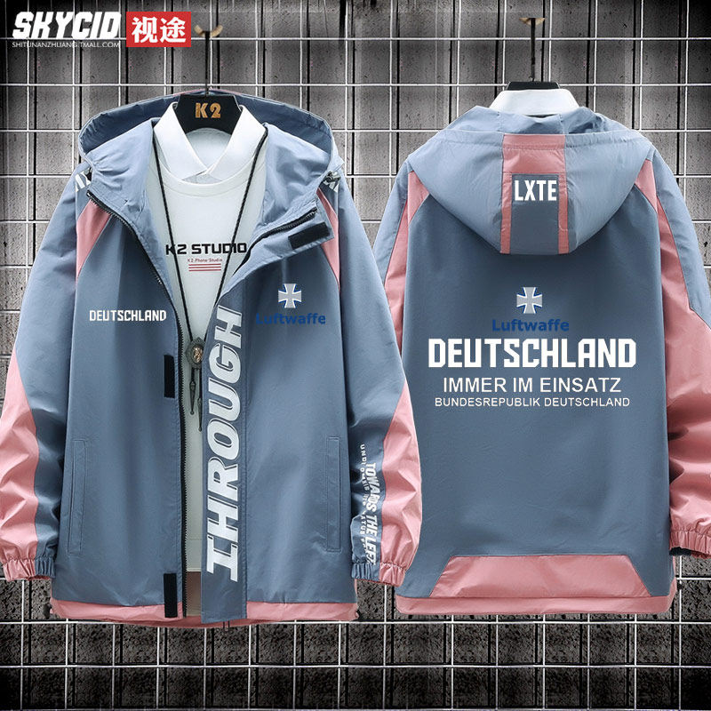 德国Germany空军国家军装部队飞行员衣服男女情侣夹克连帽外套jl_虎窝淘