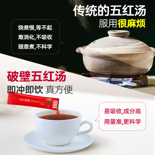 舒元康花生衣五红汤粉红皮血小板白细胞气血破壁补养提升原材料包 - 图2