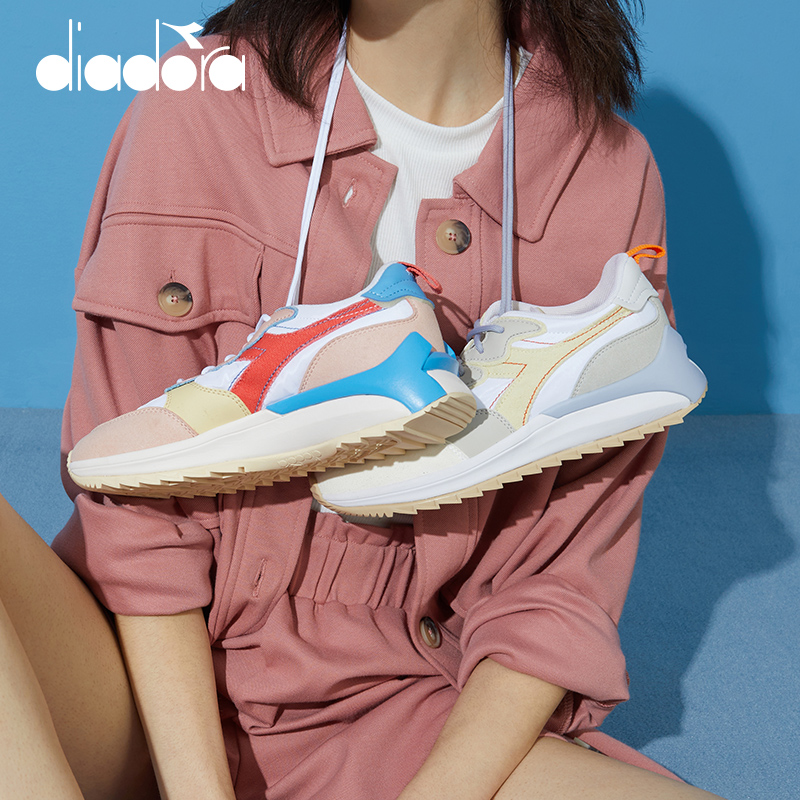 diadora/迪亚多纳女复古休闲鞋帆布logo透气慢跑鞋 JOLLY - 图1