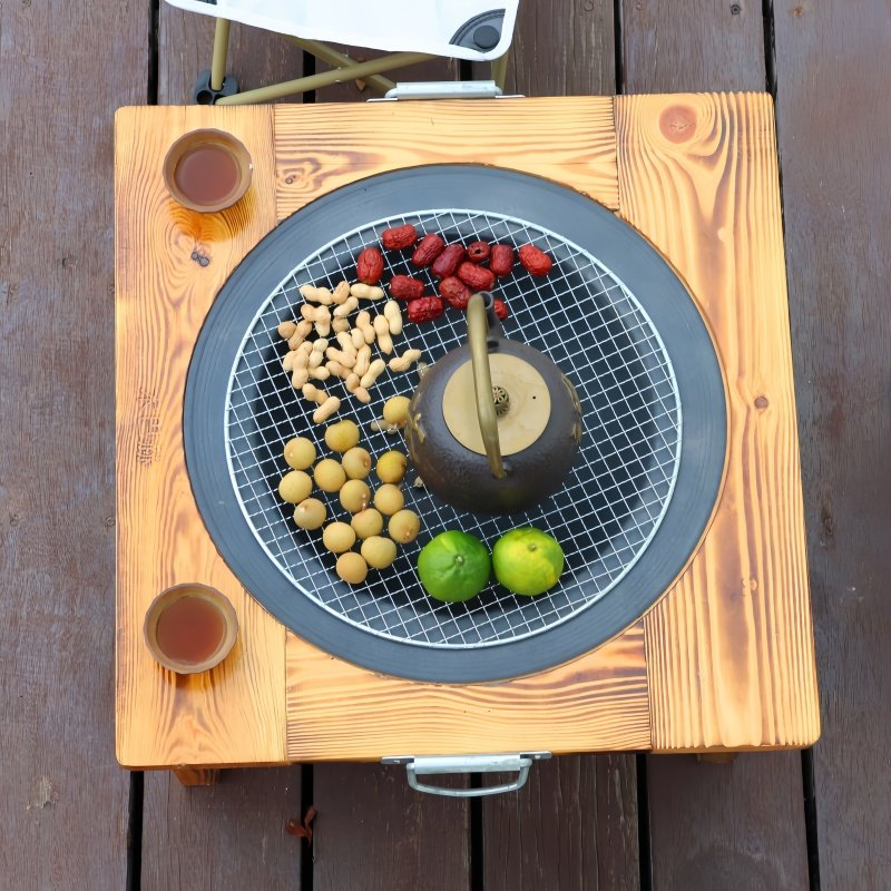 老式铸铁烤火盆农村家用碳火盆实木取暖烤火炉庭院围炉煮茶烧烤架,淘宝优惠券,粉丝福利购,淘宝优惠卷