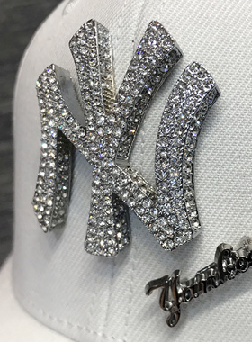 棒球帽mlb带钻mlb带钻棒球帽ny