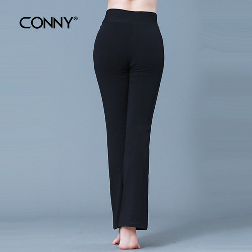 CONNY健美操舞裤舞蹈裤长裤女修身高腰瑜伽练功裤运动广场舞裤子 - 图1