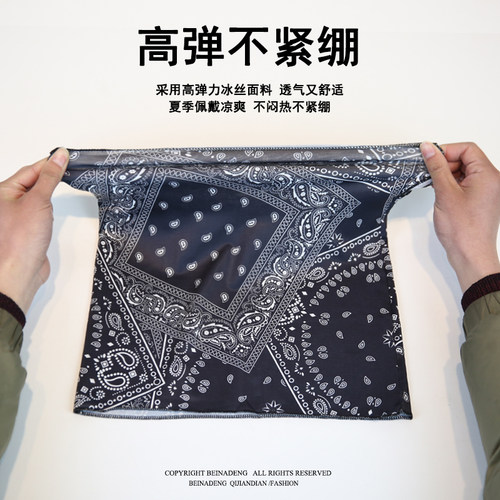 防晒面罩全脸防紫外线挂耳护颈脖子一体遮阳脸罩开车骑行面纱男潮 - 图2