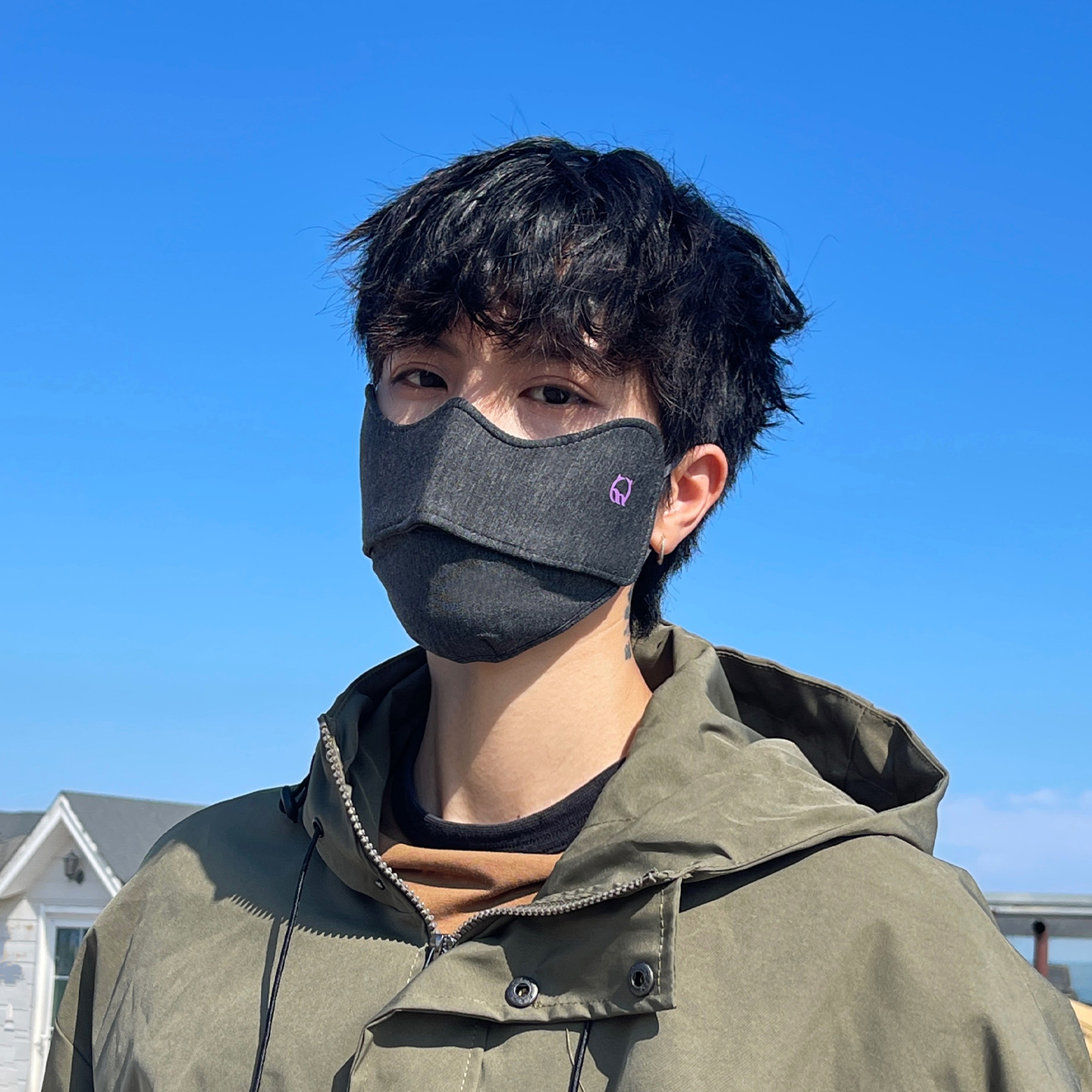 冬季保暖口罩男款护眼角冬天加绒加厚户外骑行防风电动车面罩男士 - 图1