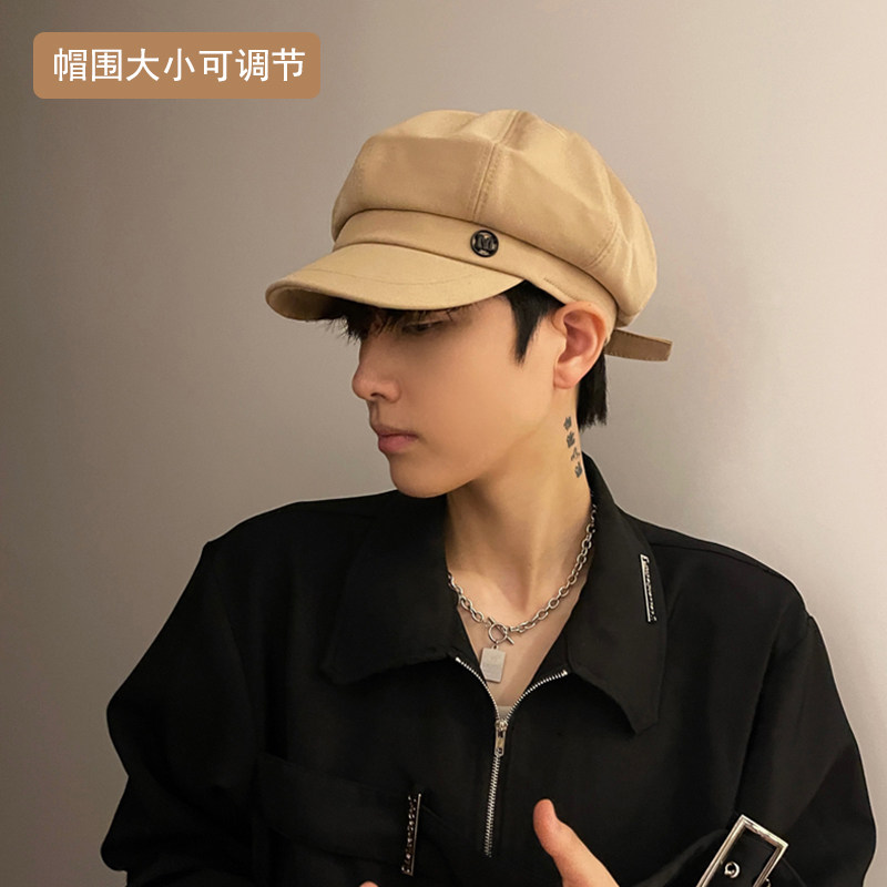 帽子男潮日系复古文艺百搭八角帽男四季款报童帽贝雷帽画家帽女生,淘宝优惠券,粉丝福利购,淘宝优惠卷