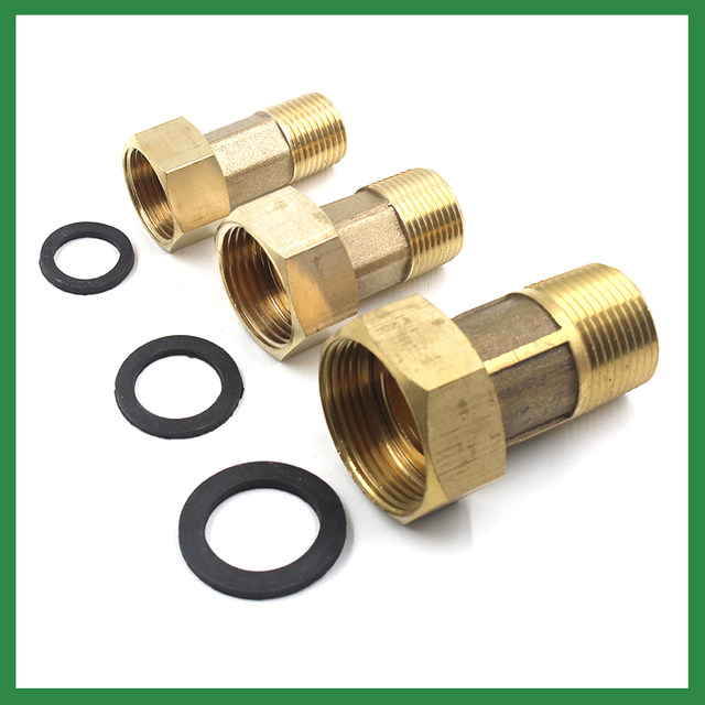 Copper water meter joint 4 minutes to 6 minutes internal and external connection Rotor type water meter accessories Thickened 1 inch booster pump adapter