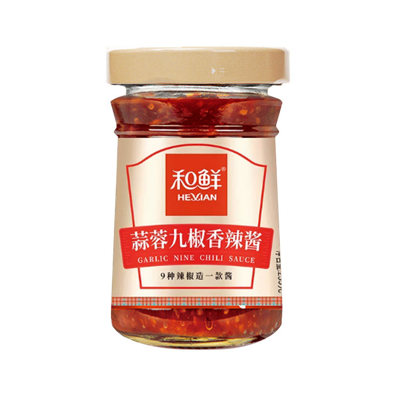 和鲜0添加九椒蒜蓉辣椒酱拌面烧烤家用下饭菜香辣酱235g