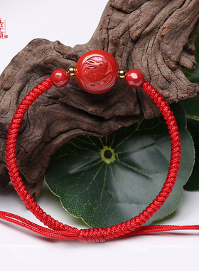 生肖虎手绳金刚结朱砂帝王