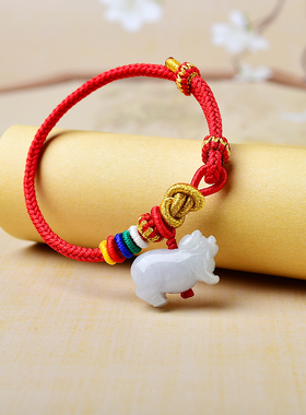 真安顺男女生肖蛇手链翡翠民族风