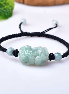 吞金兽手链翡翠玉石貔貅男女同款