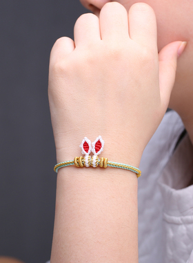 手工编织小红书同款兔子耳朵线圈