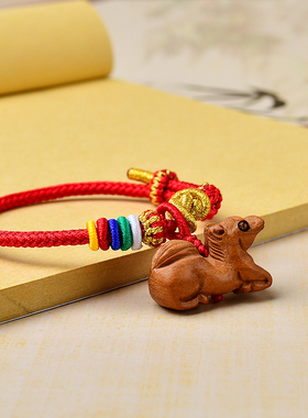 真安顺男女同款桃木蛇手链民族风