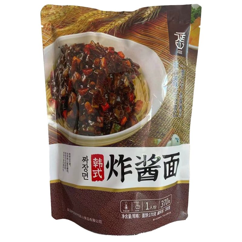 延山韩式炸酱面370G*3袋网红速食面干拌面延边非油炸低卡热面袋装 - 图3