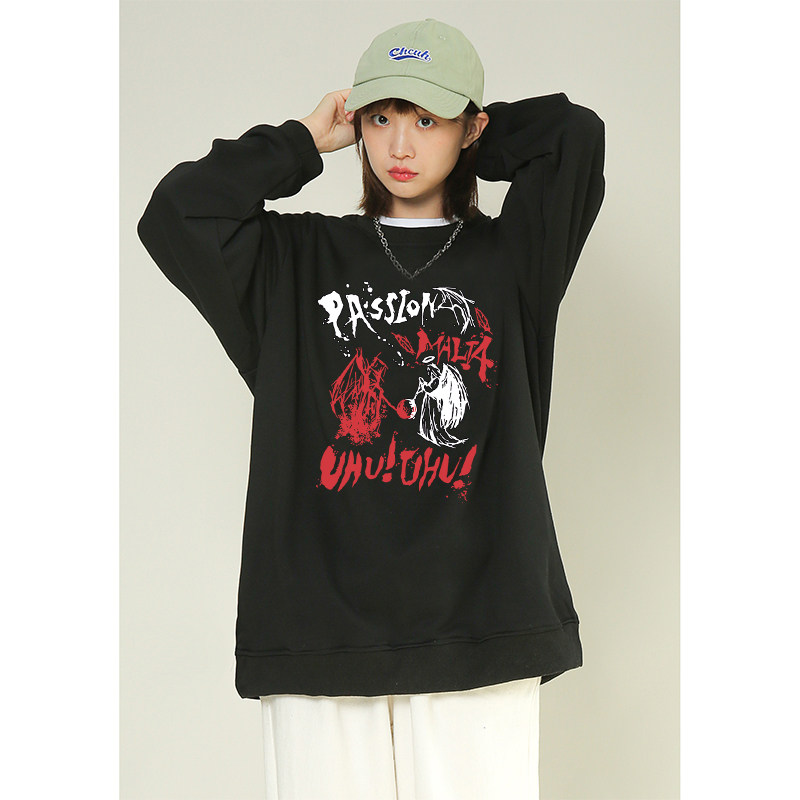 男女ins潮牌潮流圆领大码宽松卫衣 秘印卫衣