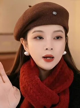 网红同款灵允贝雷帽子女逛街休闲
