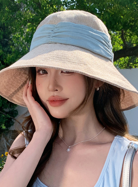 韩系百搭遮阳显脸小渔夫帽女夏