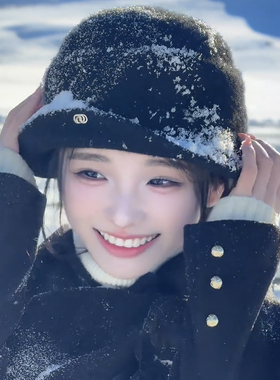 灵允礼帽出游优雅女款冬网红同款